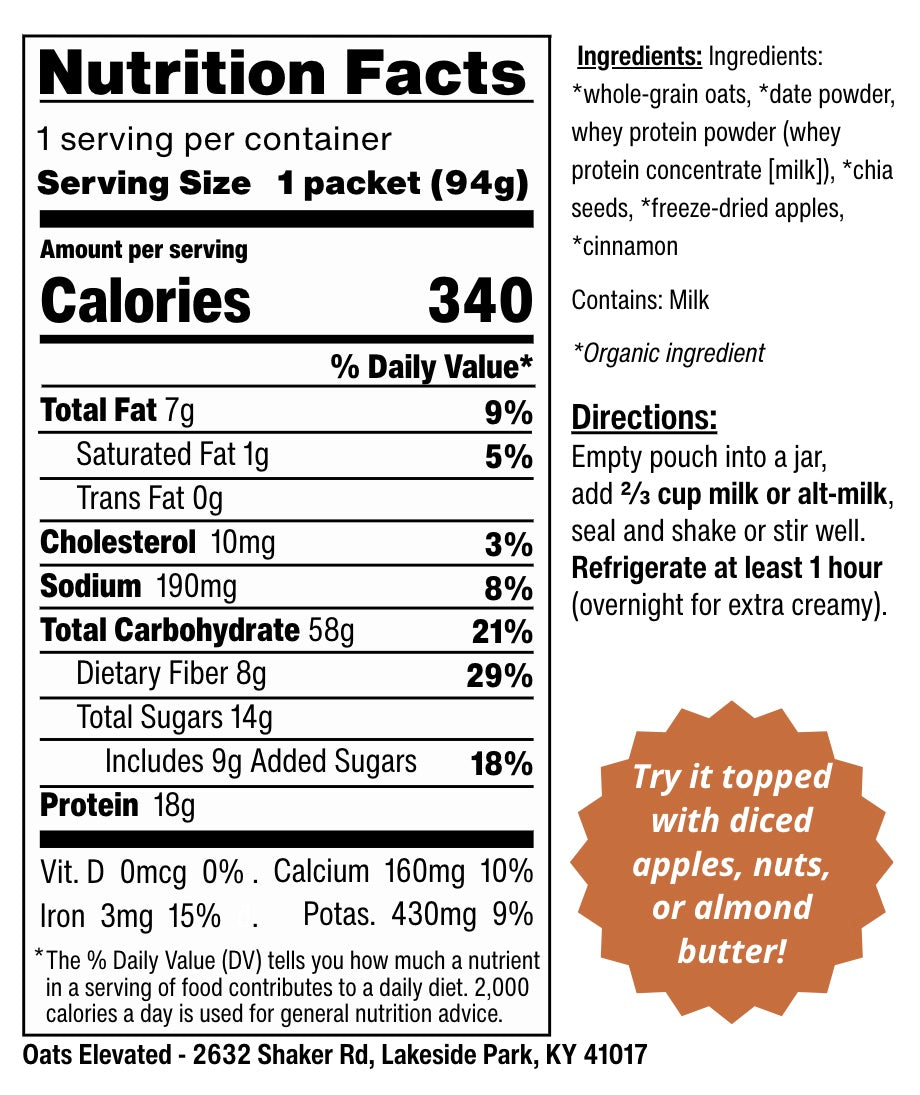 Apple Cinnamon (Overnight Oats)