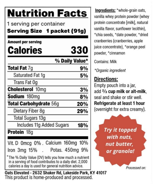 Orange Cranberry - Limited Edition (Overnight Oats)