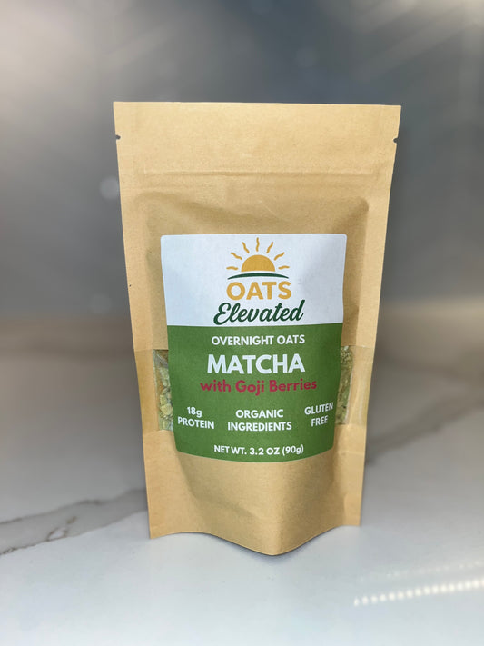 Matcha with Goji Berries (Overnight Oats)