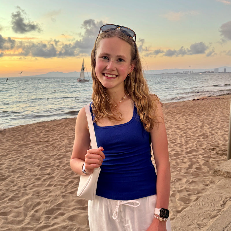 Brooke Sweeney at a beach.