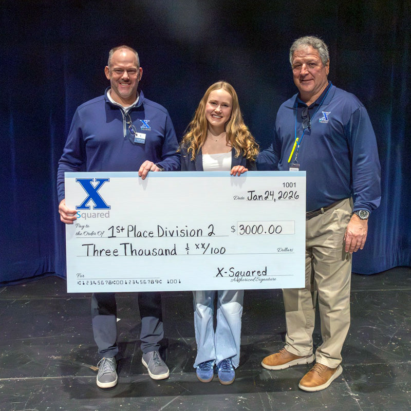 Brooke Sweeney, first place winner of X-Squared by Xavier University.