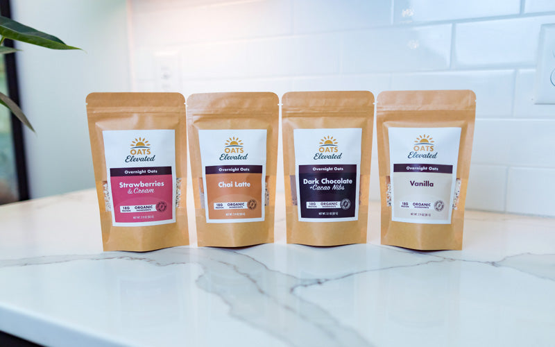 Oats Elevated Sample 4-pack bundle showcasing four different flavors.