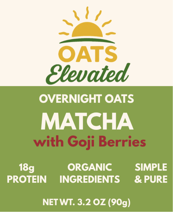 Matcha with Goji Berries (Overnight Oats)