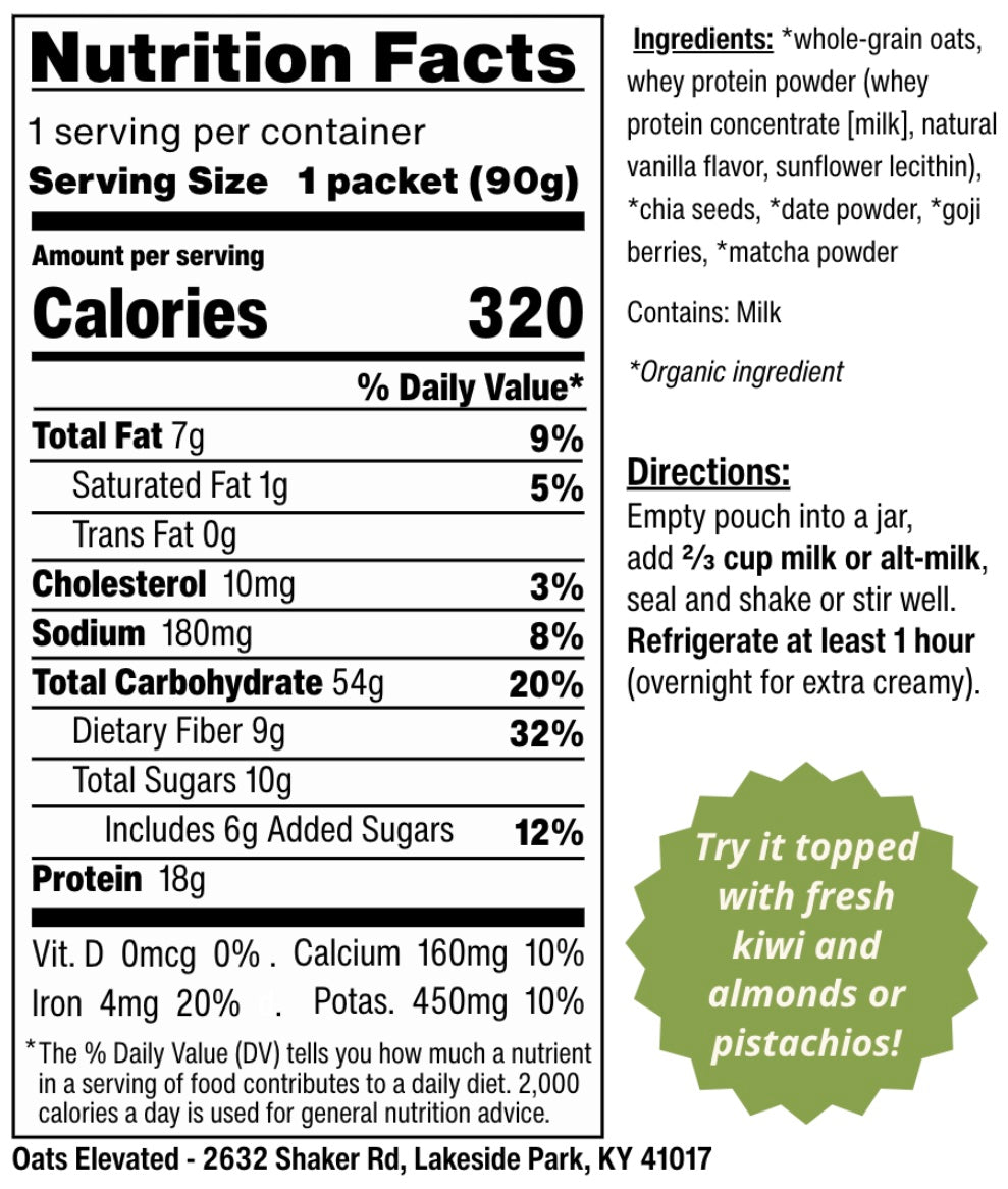 Matcha with Goji Berries (Overnight Oats)