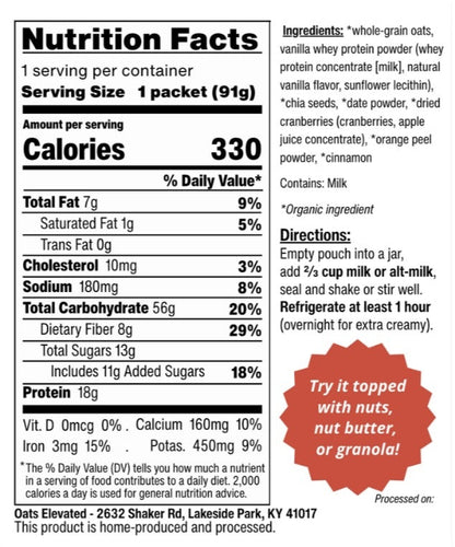 Orange Cranberry - Limited Edition (Overnight Oats)